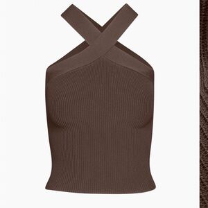Aritzia Babaton Sculpt Knit Criss Cross Tank